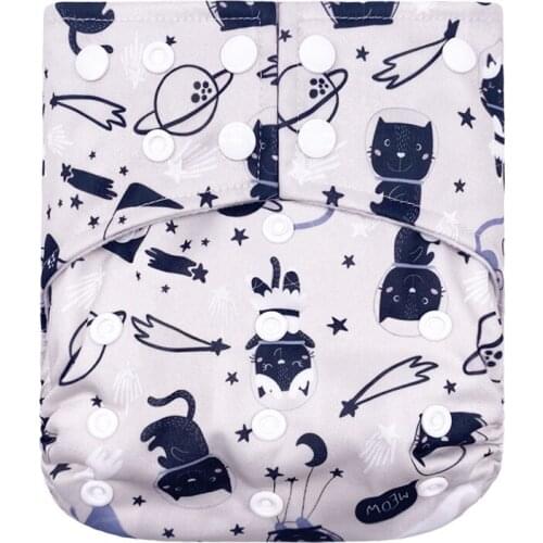 2020 New Color Reusable Cloth Diaper Adjustable Baby Nappies Waterproof One Size Pocket Diaper Nappy Fit 3-15 Kg Wholesale