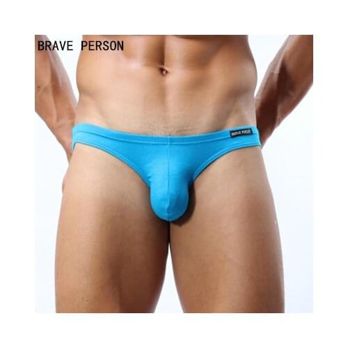 BRAVE PERSON Mens Sexy Brand Underwear Calzoncillos Cueca Gay/Men Bikini Underwear Mens Cotton Briefs