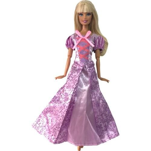 NK One Set Princess Rapunzel Doll Dress Similar Fairy Tale Wedding Dress Gown Party Outfit For Barbie Doll Best Girls' Gift 10A