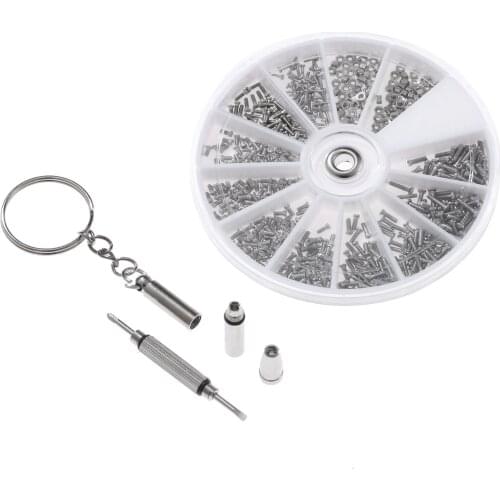 New 600Pcs Nuts 12 Kind of Small Screws and Nuts Electronics Assortment Kit M1 M1.2 M1.4 M1.6 with Multi-functional Screwdriver