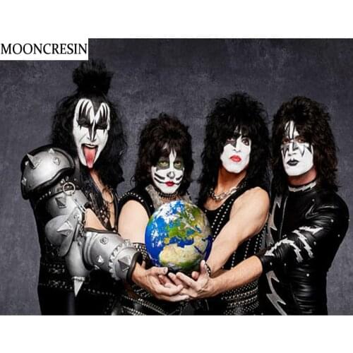 Full Square Diamond Painting Cartoon Kiss Band Needlework Cross Stitch Diy Diamond Embroidery Mosaic Arts Crafts Home Decoration