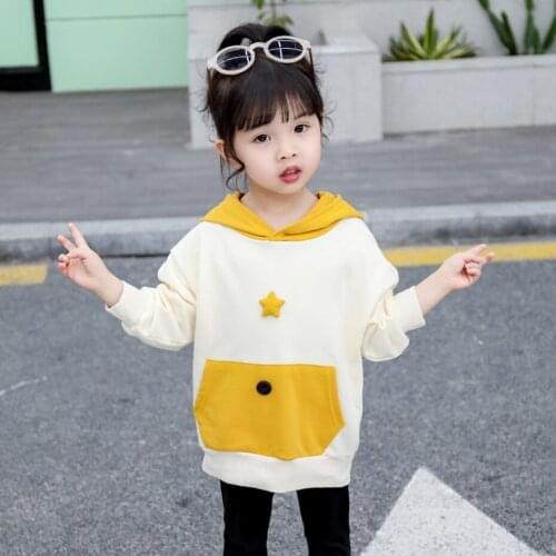 Baby Boys Girls Casual Sweatshirts Star Pattern Hooded Tops Toddler Pullovers Clothes For Kids 2-5Y Hoodie
