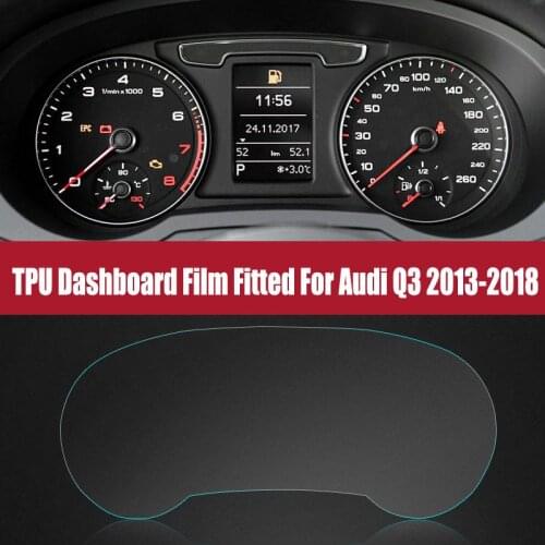 Interior Transparent TPU Navigation Display Instrument Panel Precut Screen Protector Film Sticker Cover Fit For Audi Q3 2013-18