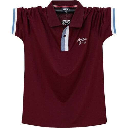 Fashion Summer Cotton Polo Shirt Men Short Sleeve Turndown Collar Slim Fit Shirt Striped High Quality Casual Male Polo Shirt 6XL