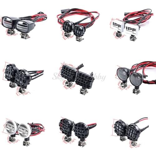 LED Lights Headlights Spotlight with Bracket for 1/10 1:10 RC Car Crawler Traxxas TRX4 TRX6 Axial SCX10 90046 Redcat Gen8