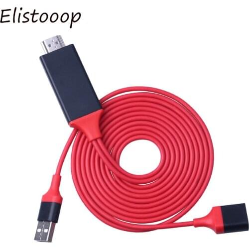 USB to HDMI-compatible Cable Adapter Converter Full HD 1080P USB HDMI-compatible Converter Cable for iPhone Android Phones