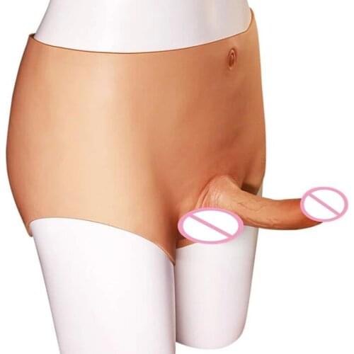 Liquid Silicone Realistic Anal Dildo Underwear Super Soft Strapon Penis Dick Cock Pants Adult Sex Toys for Lesbian Women Men