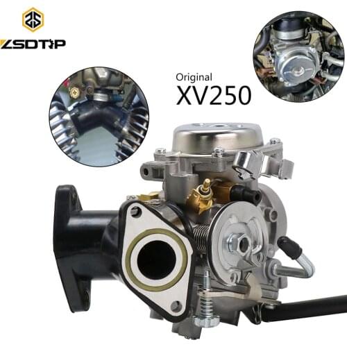 ZSDTRP Motorcycle 26mm Carb Carburetor With Adapter Manifold For Yamaha VX 250 Virago 250 V-star 250 Route 66 1988-2014