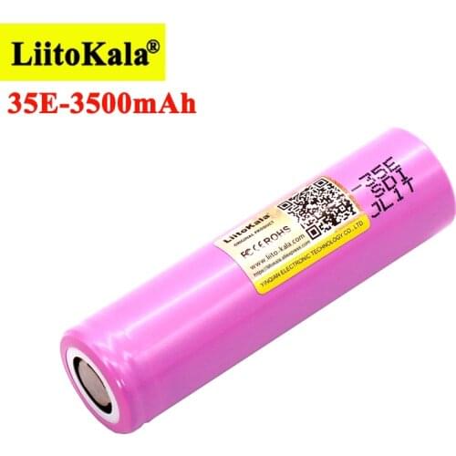 1pcs Liitokala Original INR18650-35E 3.7V 3500mAh Max 13A Discharge Power Battery For Flashlight batteries