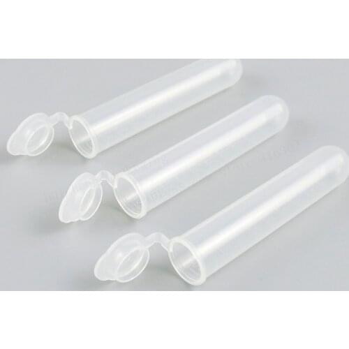 100 X 10ml 1/3OZ Plastic Clear Test Centrifuge Tubes Snap Cap Vials Sample Lab Container New Laboratory