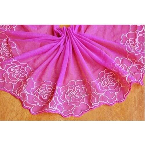 2Meters High Quality Embroidery Lace Trim DIY Handicraft Jewelry Clothing Wedding Gift Boxes Decorative Fabric 19cm