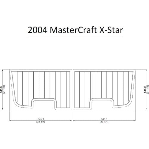 2004 MasterCraft X-Star Swim Platform Pad Boat EVA Teak Decking 1/4" 6mm