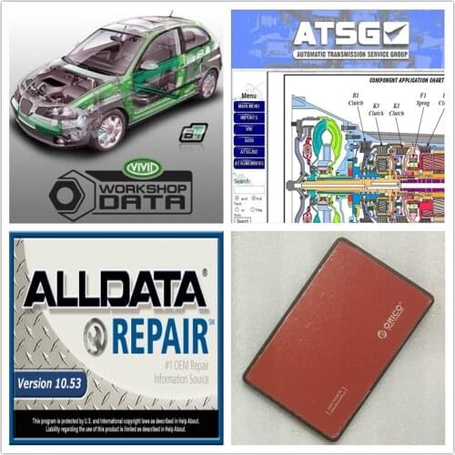 2020 auto alldata Repair Software all data v10.53 atsg 2017 vivid workshop data tech support for cars and trucks USB 3.0 Alldata