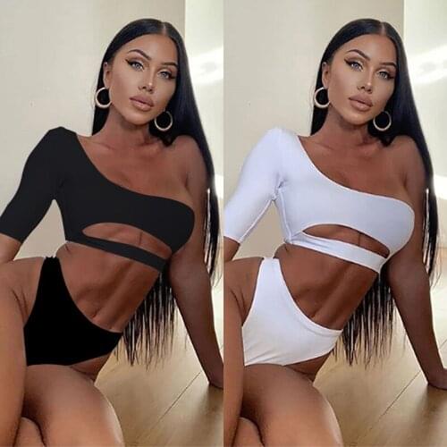 2021 Women Sexy Two Piece Swimsuit Cut Out Bathing Suits Beach Wear Swimming Suit Push Up Swimwear