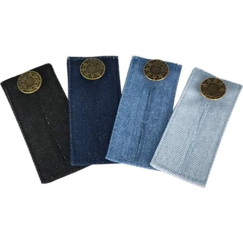 3/4PCS Denim Pants Extenders Elastic Extended Buttons Adjustable DIY Clothes Fastener Jeans Waist Clothes Extension Snap