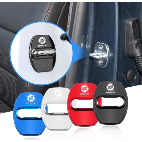 4pcs Car Door Lock Cover Stickers Protect Accessories For Buick Regal Excelle Envision Allure Encore Enclave Lesabre Hideo GL8