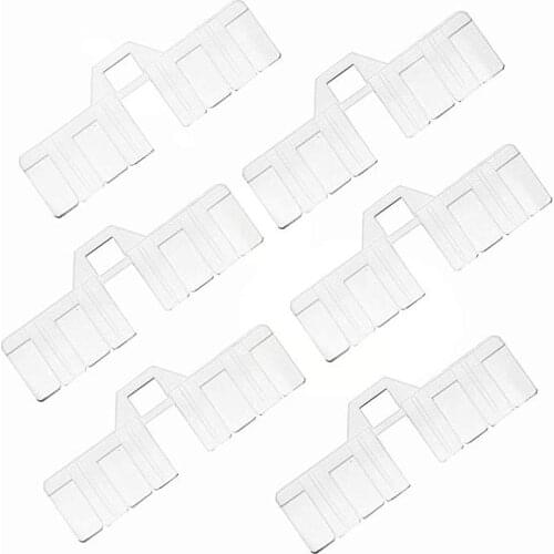 6Pack Vertical Blind Vane Saver White Curved Repair Clips Fixes Broken