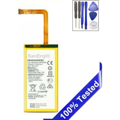 SanErqi For Huawei Battery HB494590EBC for Huawei Honor 7 G620 G628 Battery 3100 mAh Free Tools