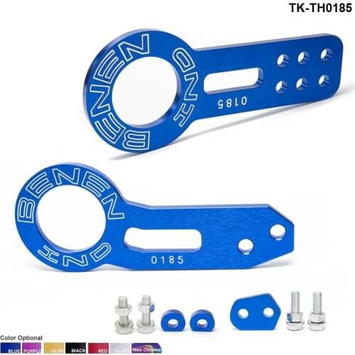 Anodized Universal Front+Rear Tow Hook Billet Aluminum Towing Kit For jdm Racing TK-TH0185