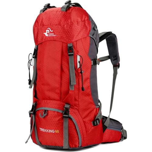 Free Knight 60L Camping Hiking Backpacks Outdoor Bag Tourist Backpacks Nylon Sport Bag For Climbing Travelling With Rain Cover
