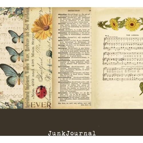 Large size Vintage material paper DIY scrapbooking junk journal album diary happy plan bottoming decoration material paper