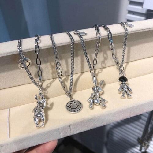 Vintage Neck Chain Punk Necklace Men Gifts For The New Year Fashion Jewelry For Women Choker Chains Necklace Pendant