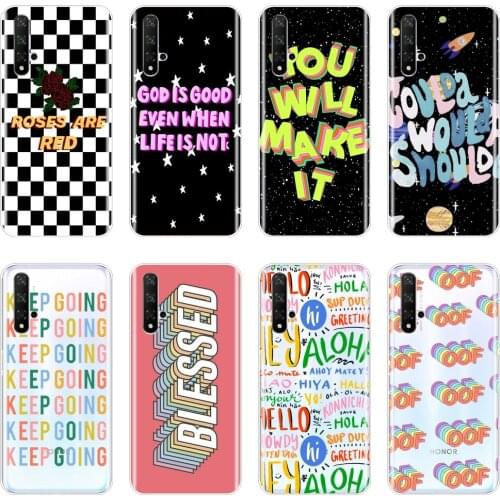 Soft Phone Case Silicone For Huawei Honor 8A Pro 8S V20 Quotes Star Space Girl Back Cover For Huawei Honor 10i 20i 20 Lite Pro