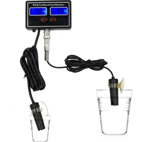 Digital Online PH EC Conductivity Monitor Meter Water Quality Tester Accuracy pH EC Real-time Monitoring for Fish Tank Aquarium