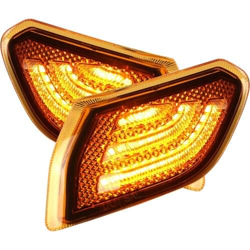 For Jeep JL Orange LED Side Maker Lights Amber Front Fender Flares Turn Signal Lamps For Jeep Wrangler JL 2018 2019