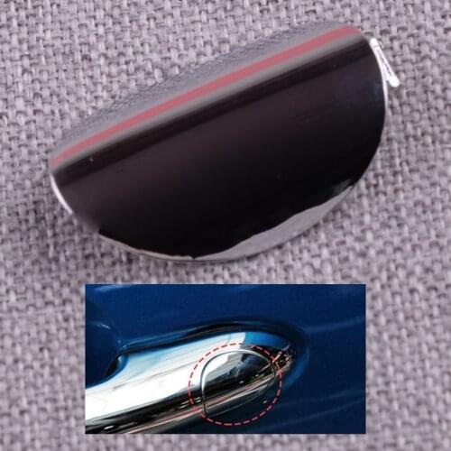 CITALL Car Door Handle Lock Key Hole Cover Trim ABS Fit For Mini Cooper F55 F56 2013 2014 2015 2016 2017 2018 2019 Chrome