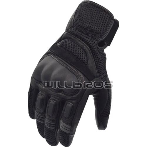 Motorbike Gants Motocross Street Moto ATV Bike Riding Dirt 3 Mens Leather Gloves Black Glove