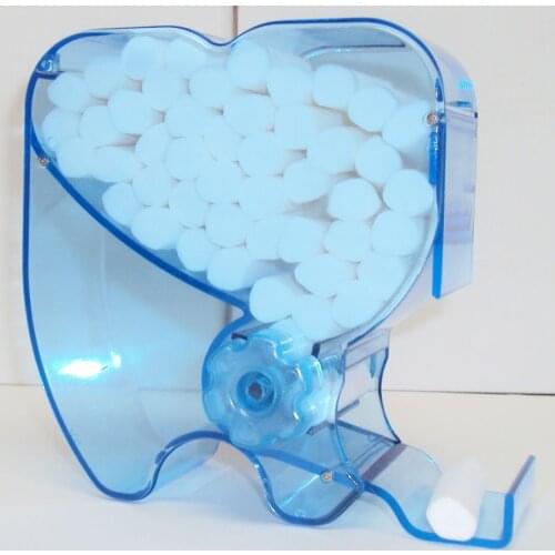 Hot Sale 4pcs New Dental Blue Color Cotton Roll Dispenser Molar Shaped