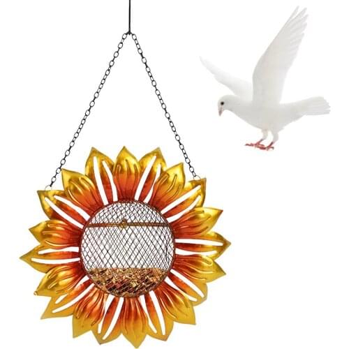 Bird Feeder Mesh Feeding Flower-shaped Bird Feeder Outdoor Hanging Food Dispenser Park Garden Pet Bird Supplies