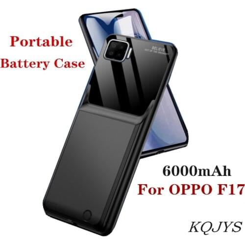 KQJYS 6000mAh Battery Charger Case For OPPO F17 Portable Travel Charging Power Bank Phone Case Cover For OPPO F17 Battery Case