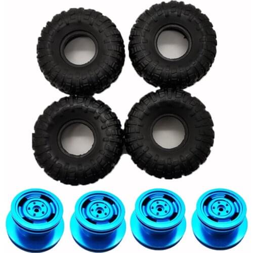 Metal Wheel Rims Rubber Tires Wheel Hubs for 1/12 MN D90 D91 D96 D99 D99S RC Car Accessories Parts