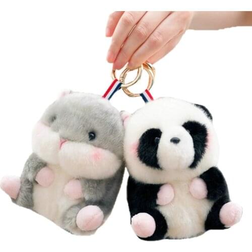 Ball Shape Animals Plush panda Pandent toy Hamster Bunny Plush doll toy Kids Soft Toys Birthday Gift for Girl bag Decor gIft