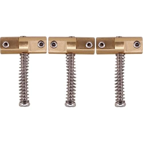 Guitar Compensated Bridge Brass Saddles Set 10.8mm Style Bridge Saddle for TL Style 6 Strings Electric Guitar Part(3Pcs)