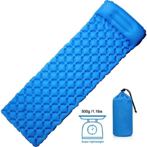 Camping Sleeping Pad 190*60cm Inflatable Mattress Air Bed Thickness Moisture Proof Mat Cushion for Tent Outdoor Hiking Travel
