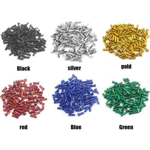50pcs Metal Bicycle Cable End Caps MTB Bike Brake Shifter Aluminum Wire Cable Tip Cycling Parts Derailleur Shift Cables End Caps