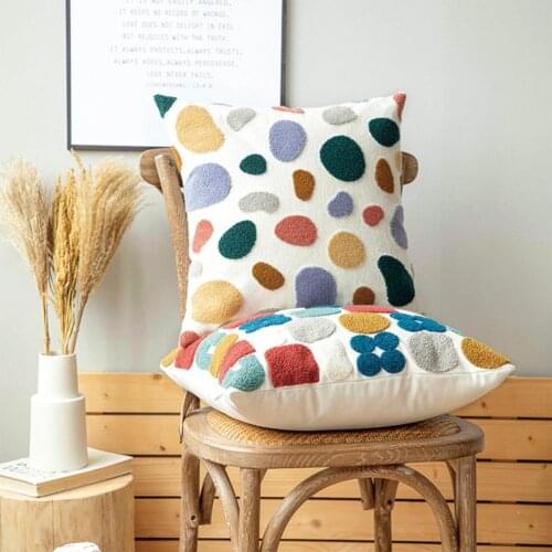 100% Cotton Pillowcase With Pillow Core Nice-Looking Decorative Embroidery Cushion Cover Pillow Cases Sofa Ornament For Home