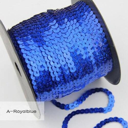 6mm Round Sequins Paillettes Strand Line Roll Sew on Trim Spangles Loose Printing Cords Jewelry Findings