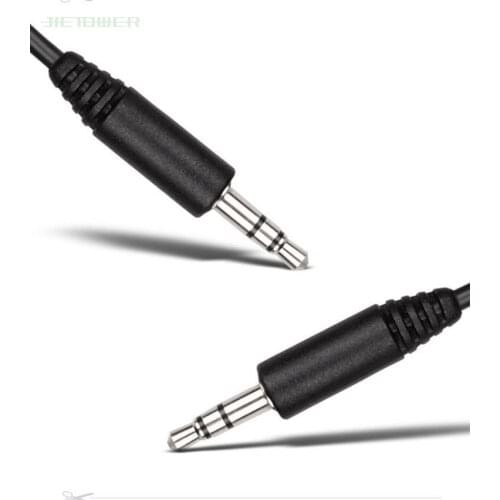 Wholesale 3.5 Mm Pin To 3.5 Mm Pin Stero Audio Cable Headphone Jack Black for Iphone Xiaomi Samsung Mobile Phone 1000pcs/lot
