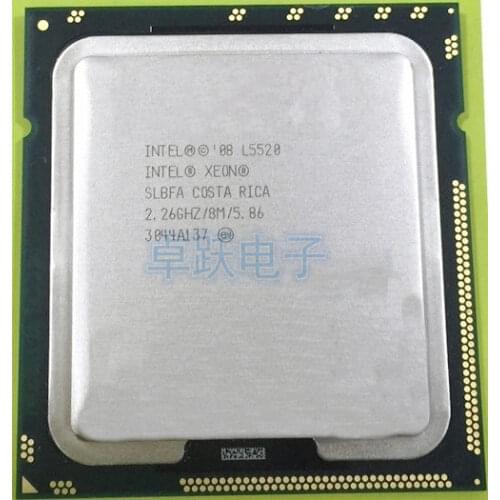 Original for Intel Xeon CPU L5520 CPU 2.26GHz/ LGA 1366 /8MB L3 Cache/quad-CORE/60W Processor scrattered piece X58