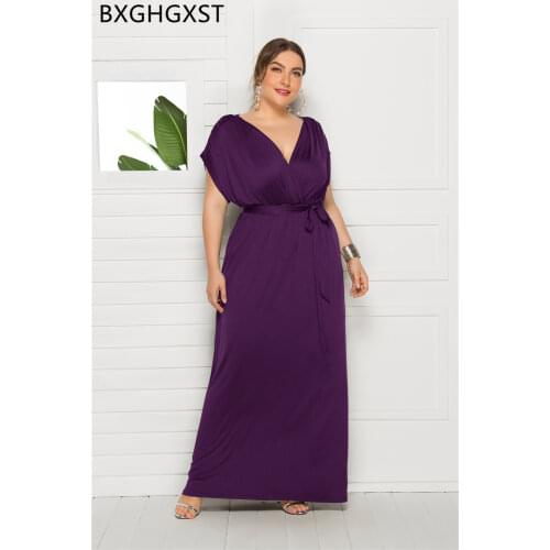 Maxi dress plus size women elegant dresses large sizes 4XL fashion luxury blue dress long summer clothes for women платье женско