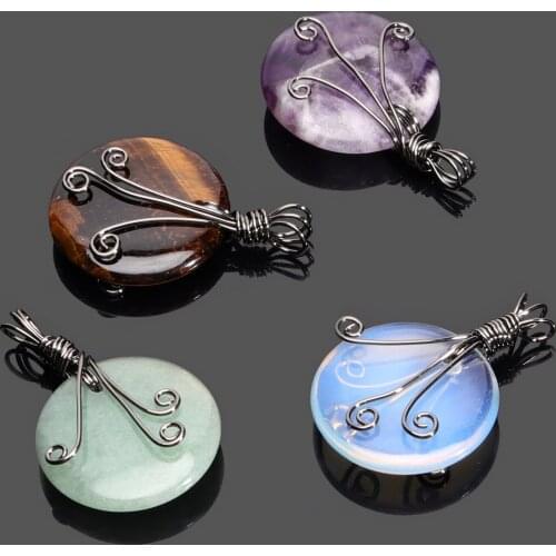 Natural handmade crystal pendants Religious ethnic style men and women pendants for jewelry making DIY necklace accessories