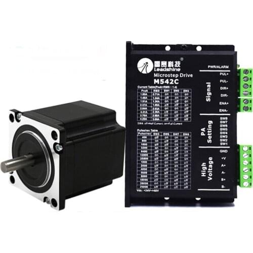 Leadshine 60CM30X NEMA 24 stepper motor with 3.0N.m 4 wires shaft size 8 mm+Driver M542C Max 50 VDC 4.2A