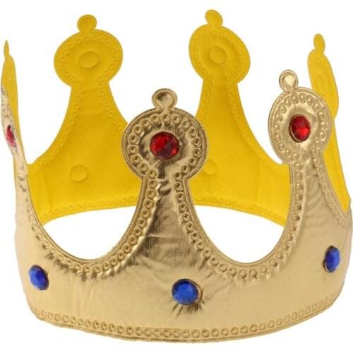 2 Colors Birthday Crown Hats Girl Queen Hat Boys King Kids Adult Party Hats Party Decorations Crown Supplies Golden Silver A35