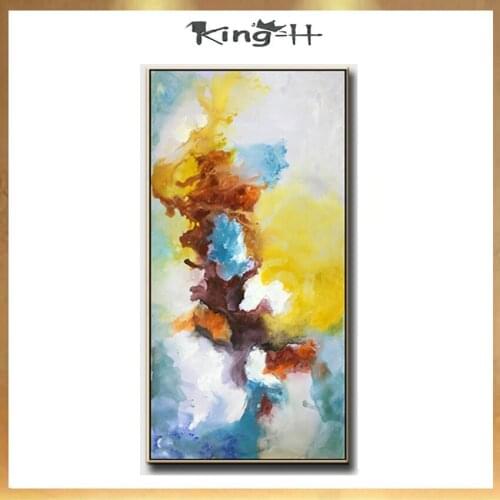 Modern Quality High 100% handmade abstract oil painting on canvas color fluid painting for living room home decor no