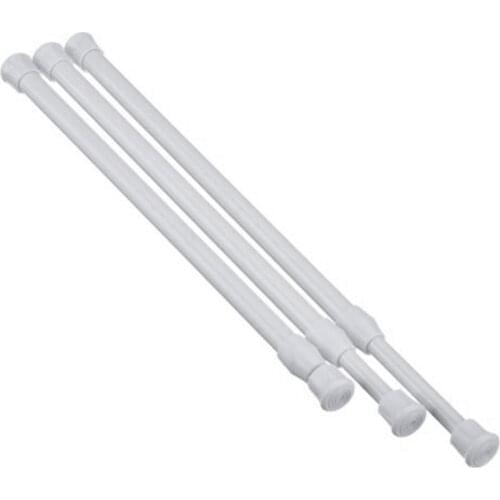 Curtain Rail Pole Rod Telescopic Tension High Carbon Steel Extendable For Bathroom TS1