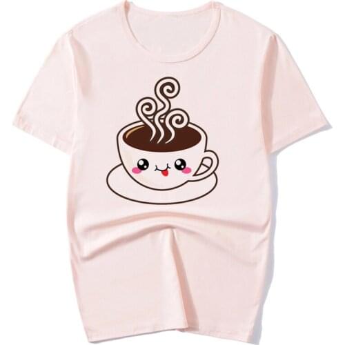 Harry styles Color tshirt Vector Coffee Cup graphic tee pink top tops goth t shirt women clothes harajuku shirts punk cow print